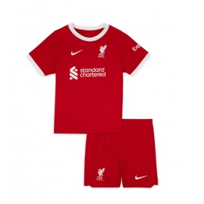 Lacne Dětský Futbalové dres Liverpool 2023-24 Krátky Rukáv - Domáci (+ trenírky)